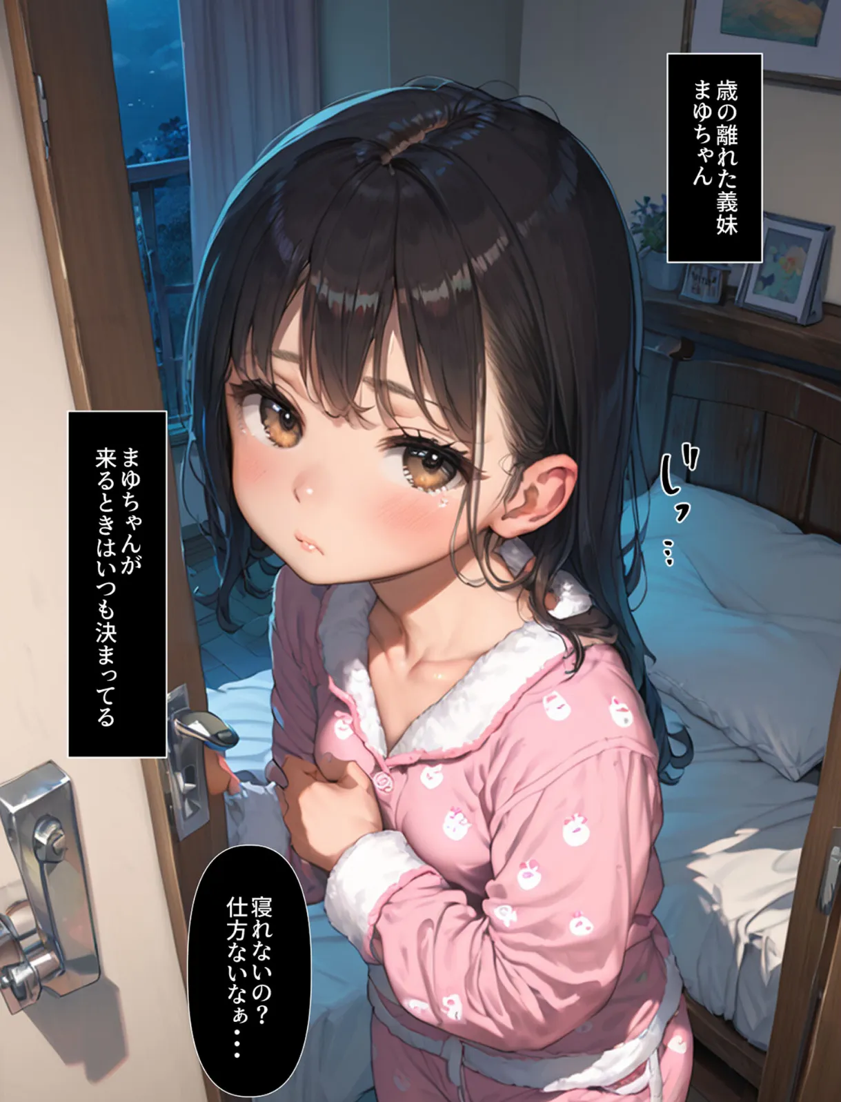 おやすみ、まゆちゃん モザイク版 4ページ