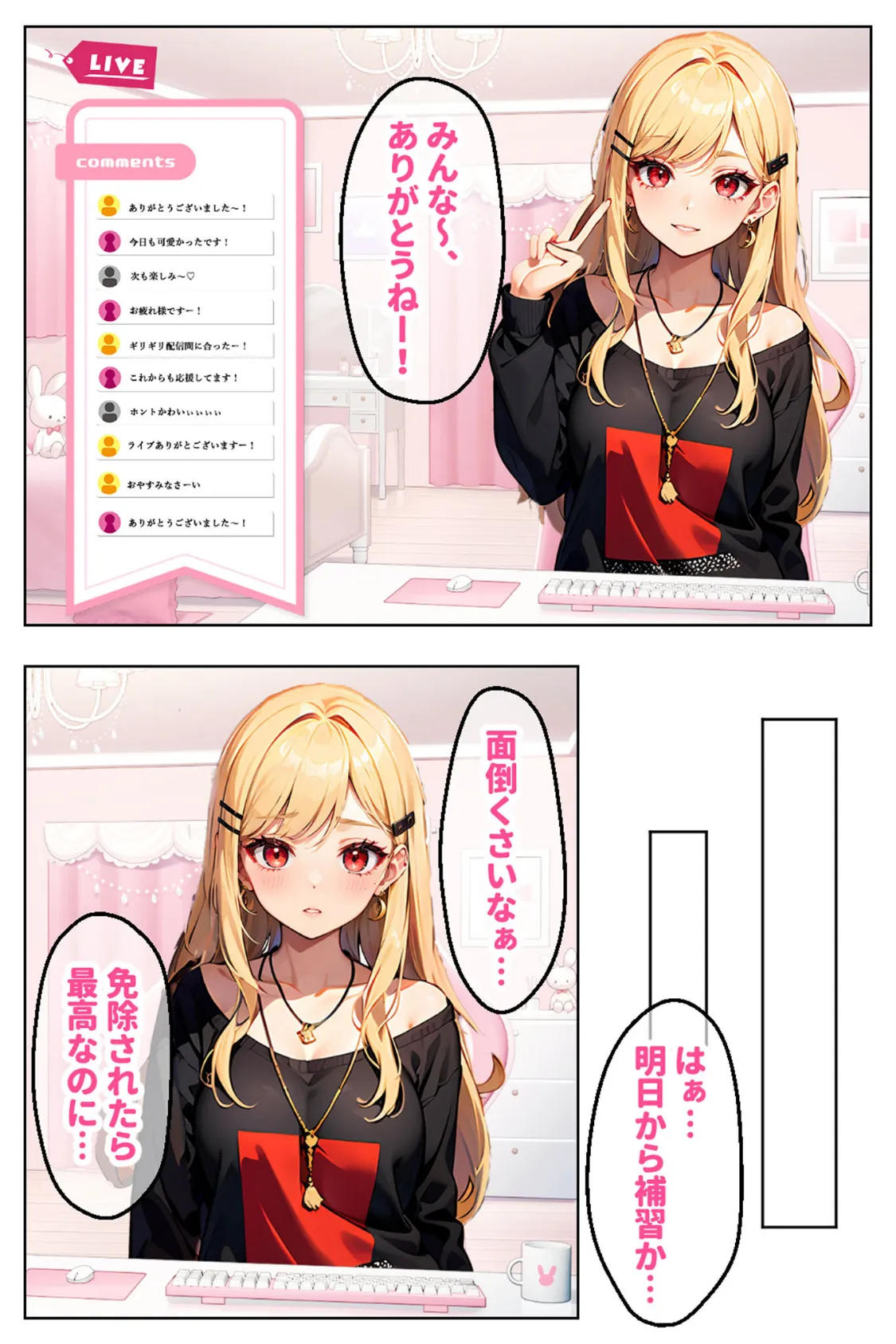 【全2作収録】見た目ギャル、中身清楚が堕ちるまで1&2 〜金髪オトメの淫行記録〜 モザイク版 5ページ