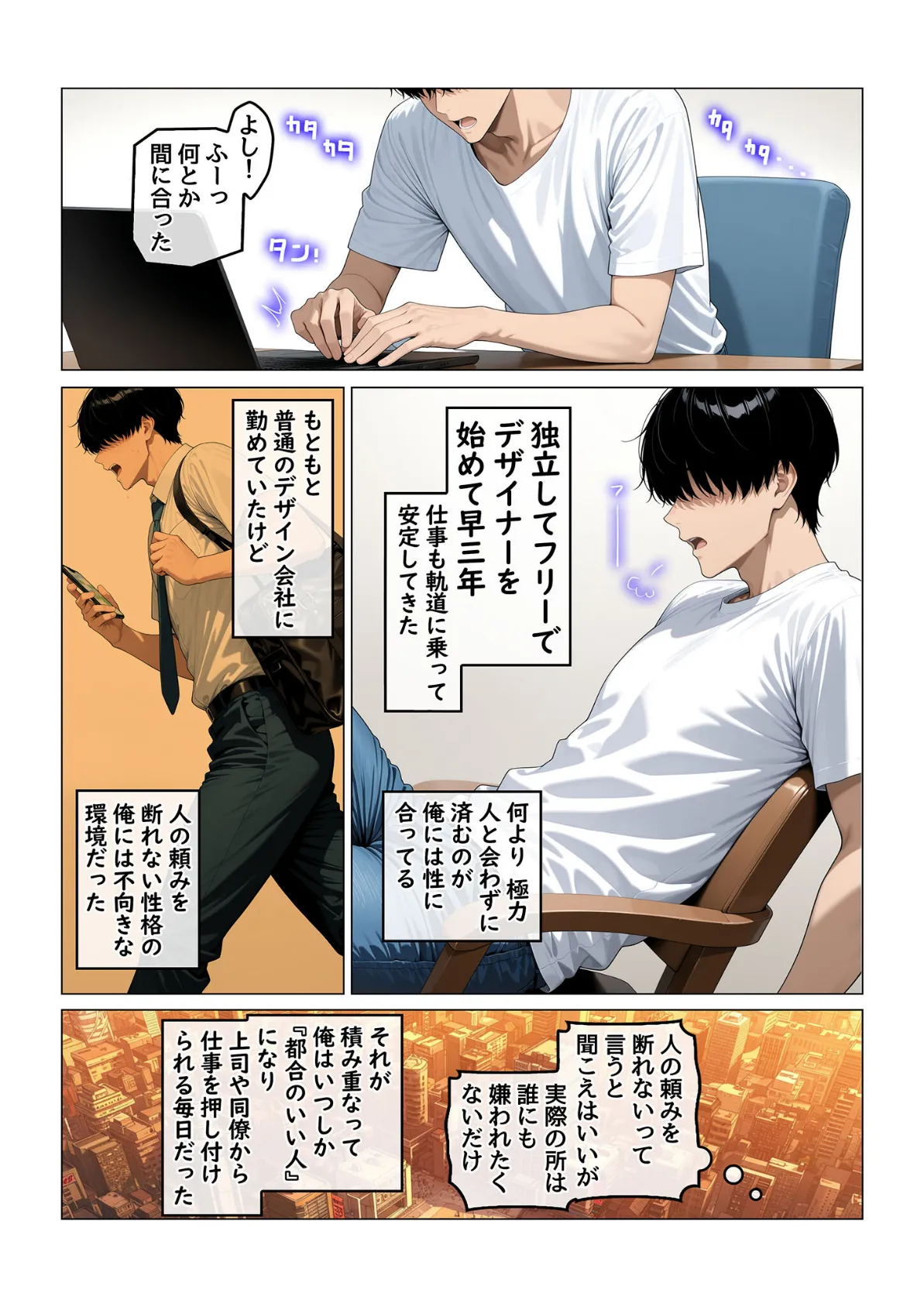 欲求不満を隠し続けてきた未亡人女将と汗だくで求め合う温泉宿の夜1 モザイク版 3ページ