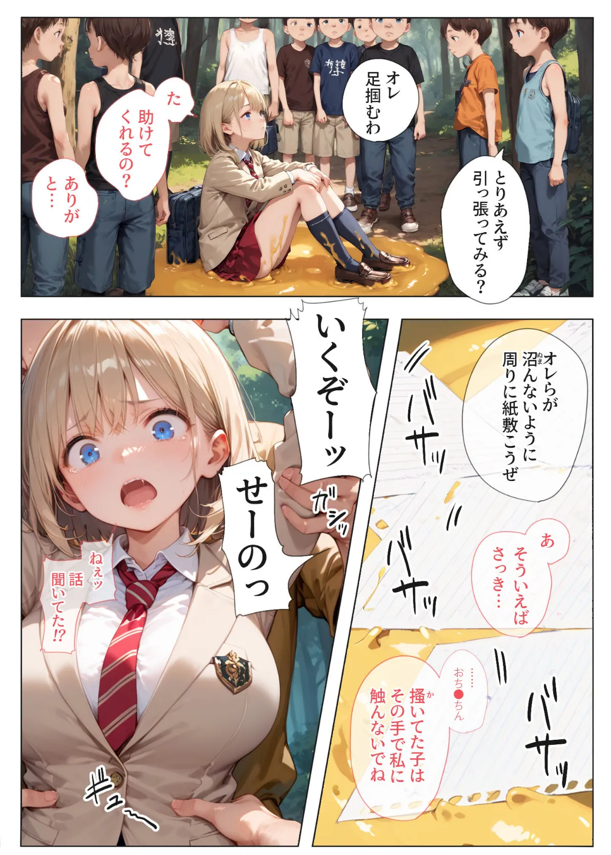 おねぇちゃんどうしたのw?〜囲まれ〇され壊される〜 モザイク版 6ページ